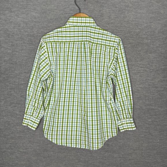 PAPO D'‎ ANJO Boys Plaid Shirt Size 6 Years Button Down Up Cotton Green Gingham - Picture 4 of 4